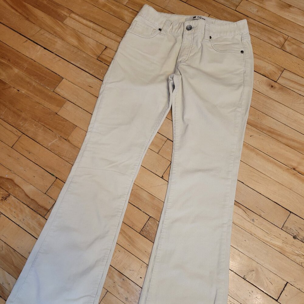 GAP Off White Cream Corduroy‎ Pants Size 8 Cotton Stretch Casual Trousers